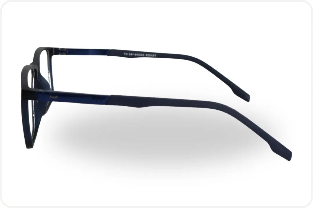 Armação Masculina Wayfarer Preto com Detalhe Azul