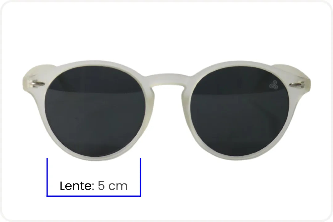 Solar Casual Redondo Unissex Clássico Lente Prata
