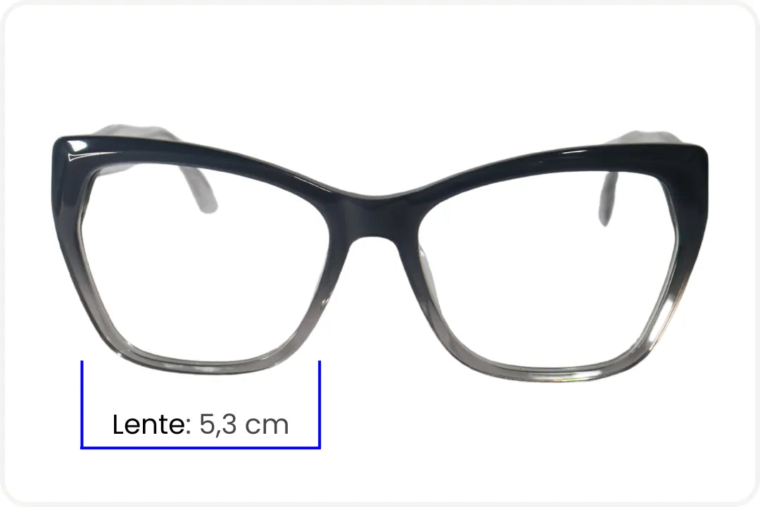 Armação Feminina Moderna Preto Degradê