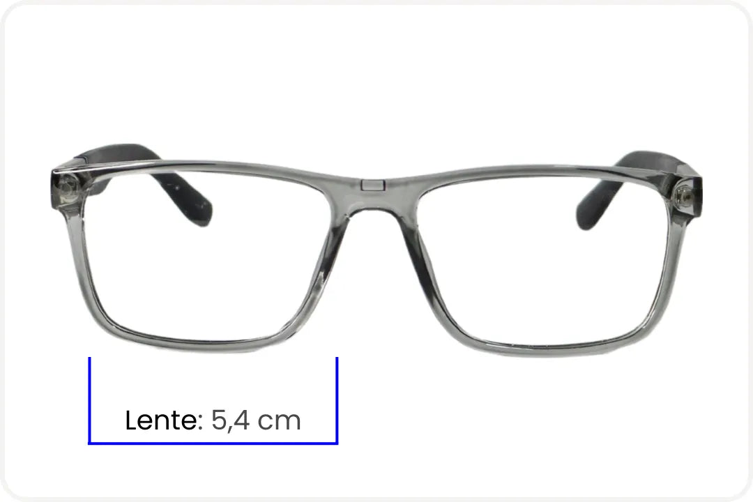 Armação Masculina Wayfarer Translucida e Lente Preta