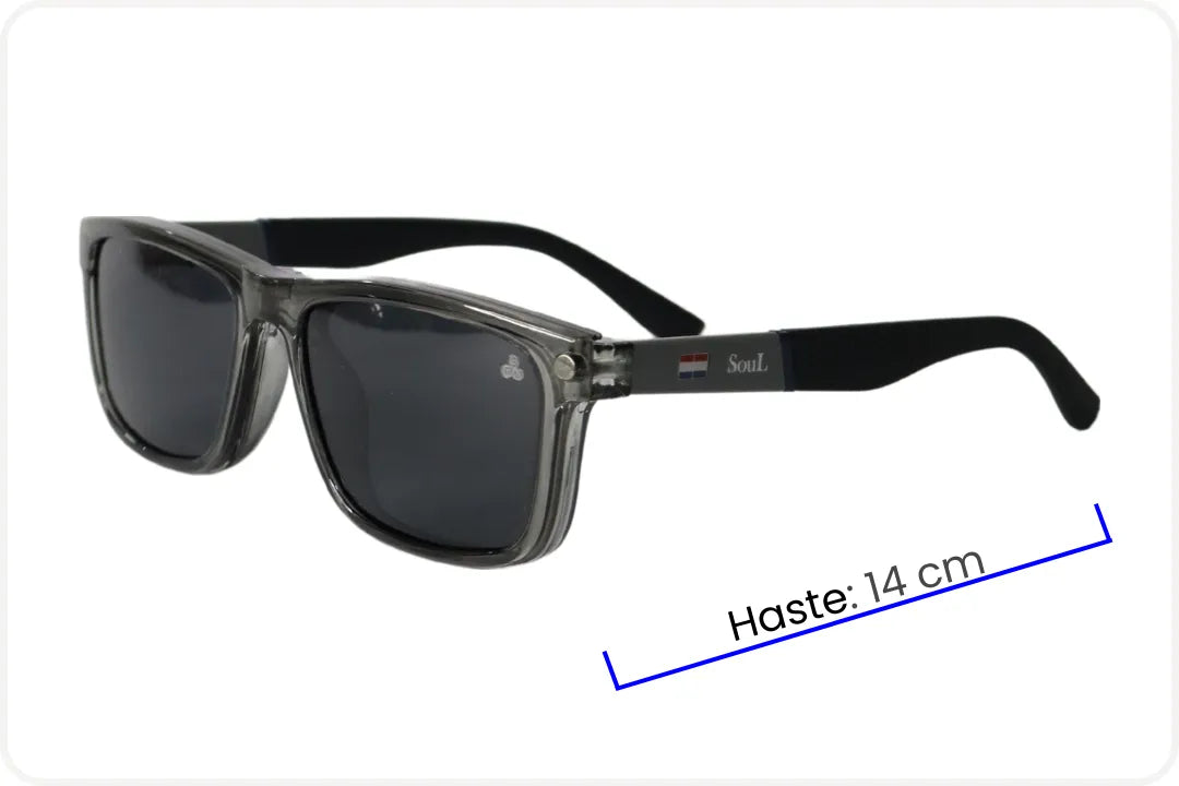 Armação Masculina Wayfarer Translucida e Lente Preta