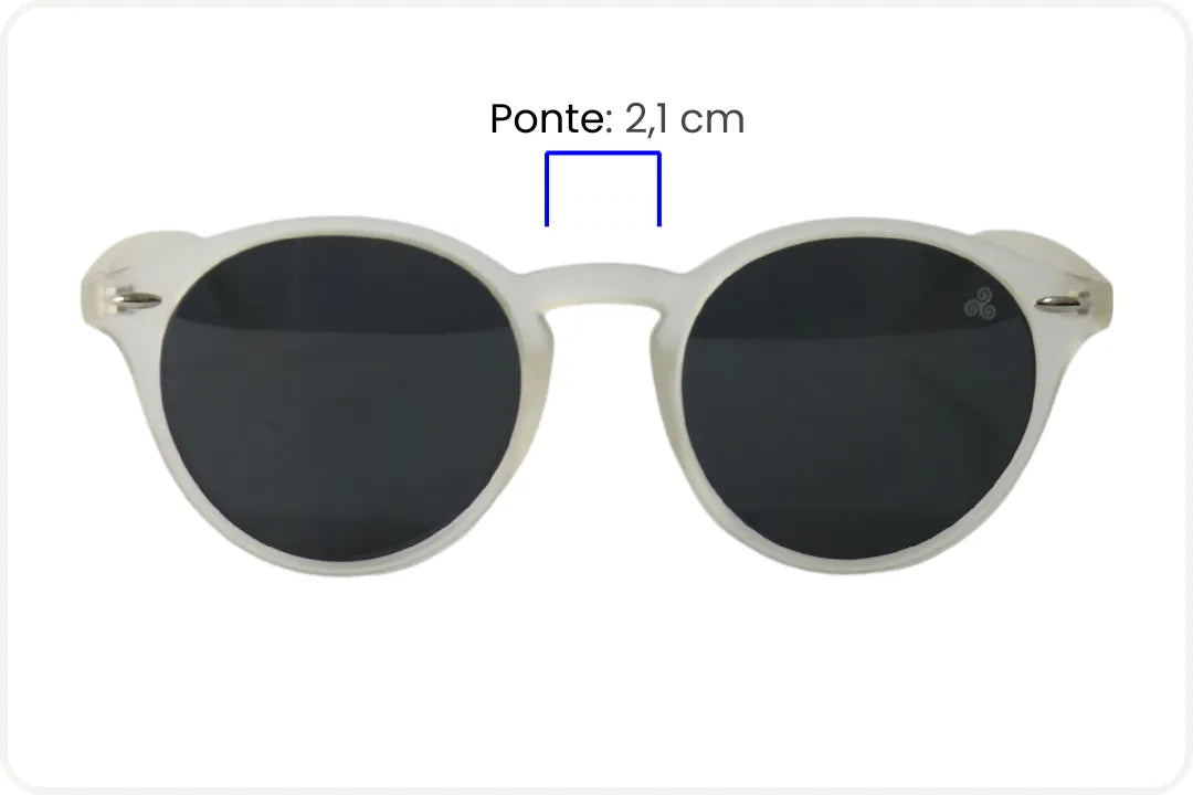 Solar Casual Redondo Unissex Clássico Lente Prata