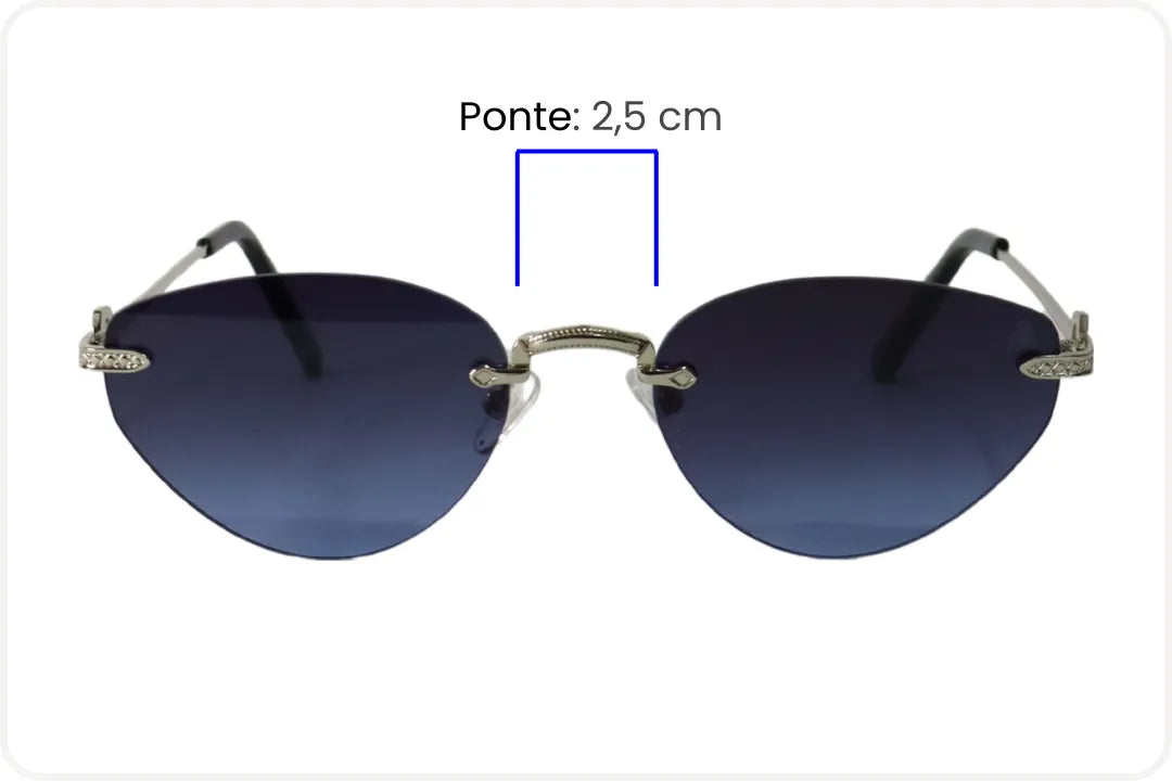 Solar Clássico Feminino Festivo Degradê Azul