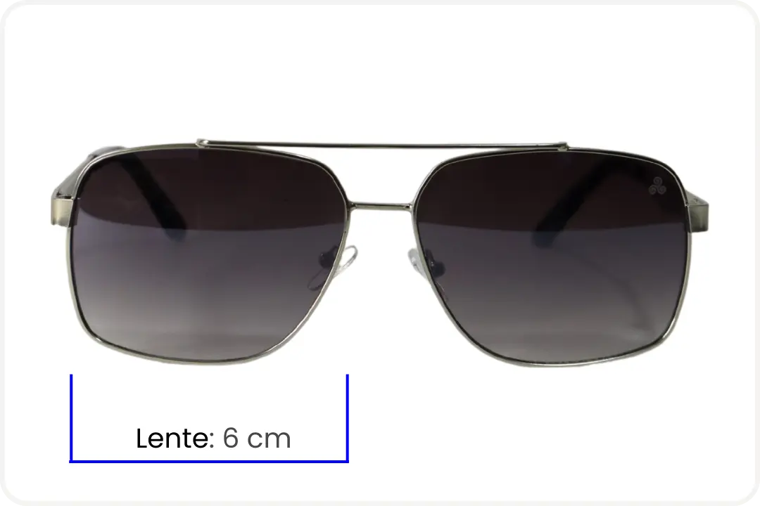 Solar Aviador Unissex Metal Prata