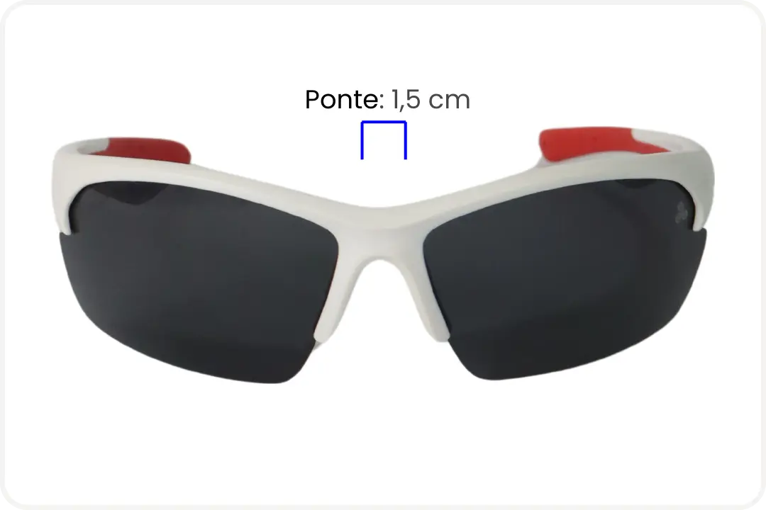 Solar Esportivo Unissex Branco e Vermelho