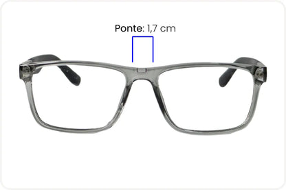 Armação Masculina Wayfarer Translucida e Lente Preta