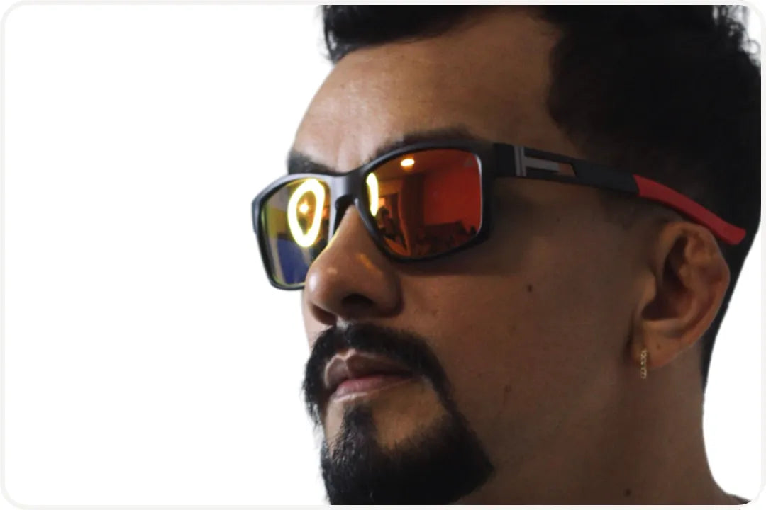 Solar Casual Masculino Alaranjado Espelhado