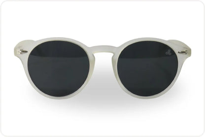 Solar Casual Redondo Unissex Clássico Lente Prata