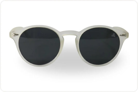 Solar Casual Redondo Unissex Clássico Lente Prata
