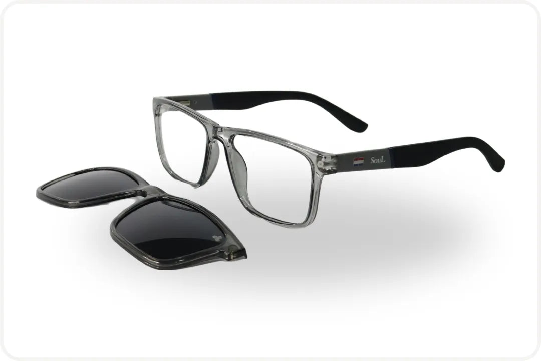 Armação Masculina Wayfarer Translucida e Lente Preta