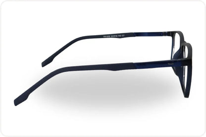 Armação Masculina Wayfarer Preto com Detalhe Azul