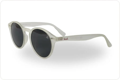 Solar Casual Redondo Unissex Clássico Lente Prata