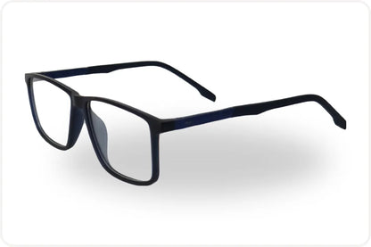 Armação Masculina Wayfarer Preto com Detalhe Azul
