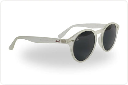 Solar Casual Redondo Unissex Clássico Lente Prata