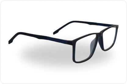 Armação Masculina Wayfarer Preto com Detalhe Azul