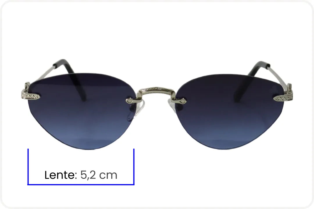 Solar Clássico Feminino Festivo Degradê Azul