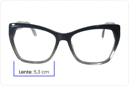 Armação Feminina Moderna Preto Degradê