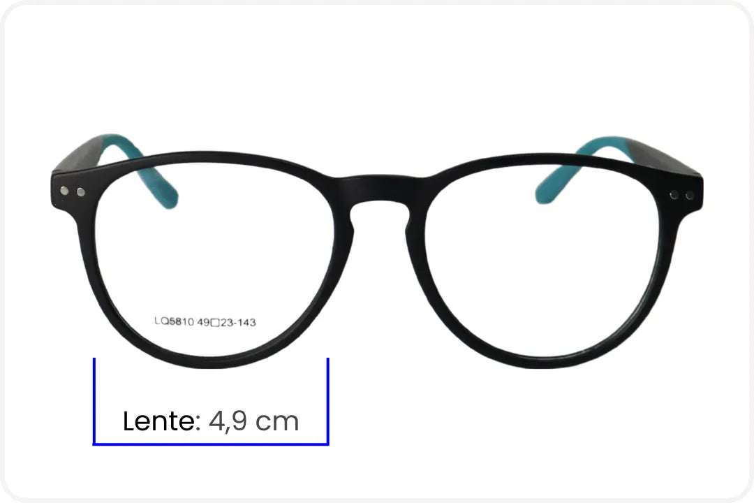 Armação Masculina Clássica Preto e Azul