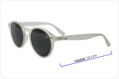 Solar Casual Redondo Unissex Clássico Lente Prata