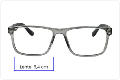 Armação Masculina Wayfarer Translucida e Lente Preta
