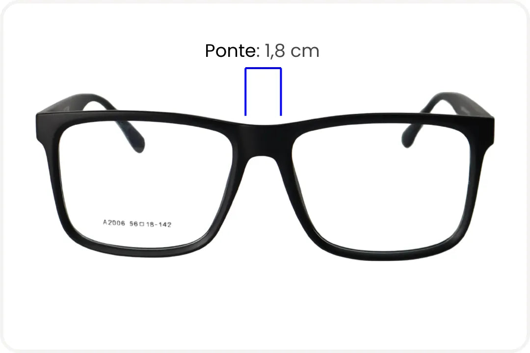 Armação Masculina Wayfarer Preto