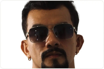 Solar Aviador Unissex Metal Prata