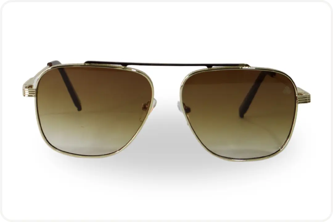 Solar Aviador Unissex Dourado Quadrado