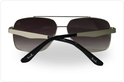 Solar Aviador Unissex Metal Prata