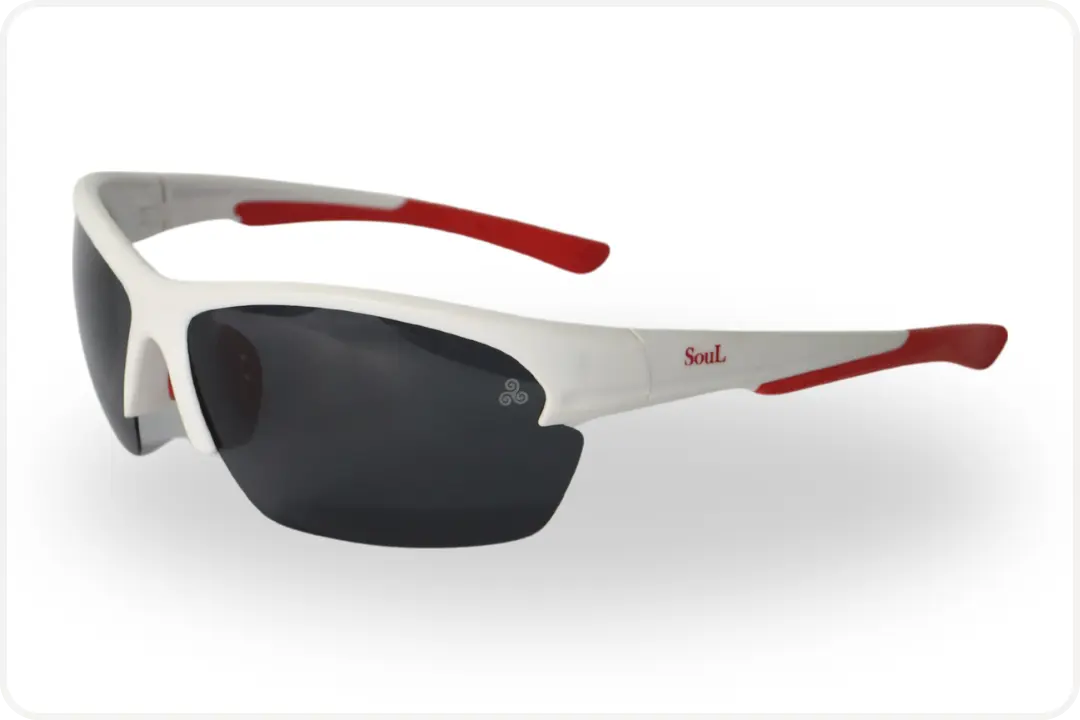 Solar Esportivo Unissex Branco e Vermelho