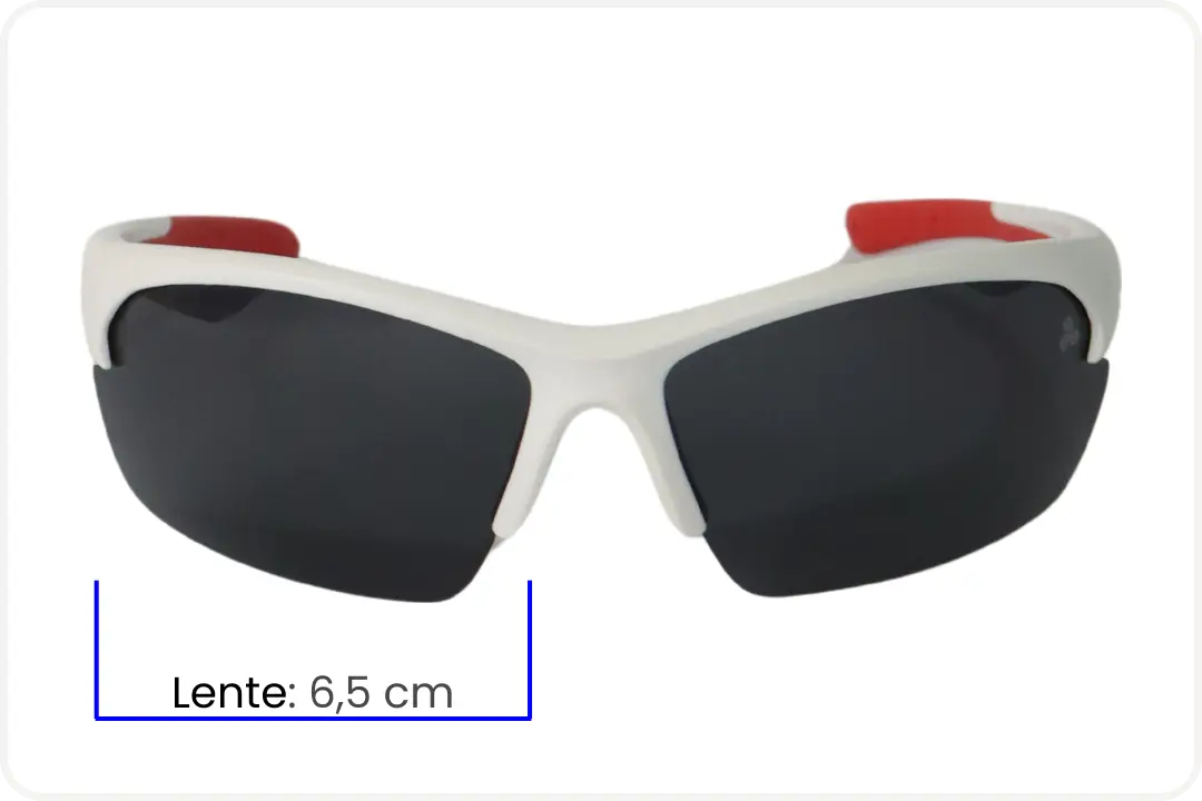 Solar Esportivo Unissex Branco e Vermelho