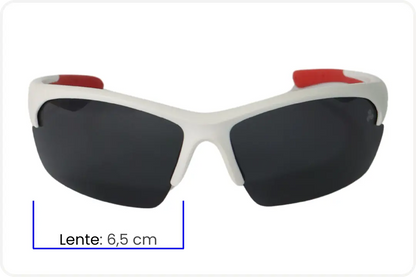 Solar Esportivo Unissex Branco e Vermelho