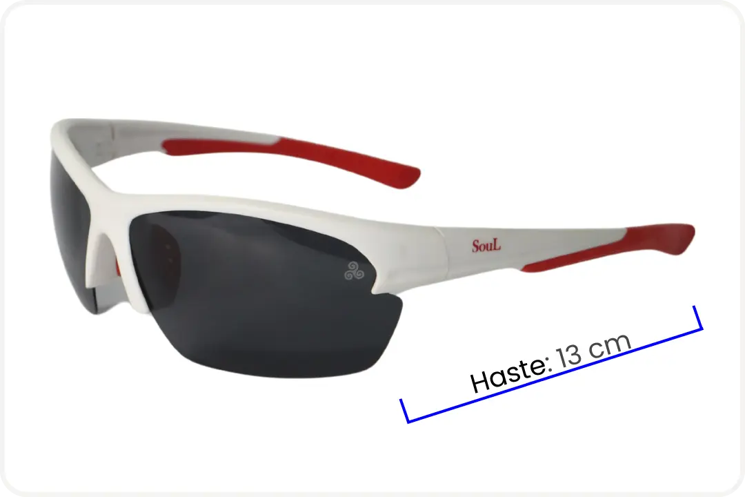 Solar Esportivo Unissex Branco e Vermelho