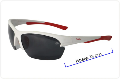 Solar Esportivo Unissex Branco e Vermelho